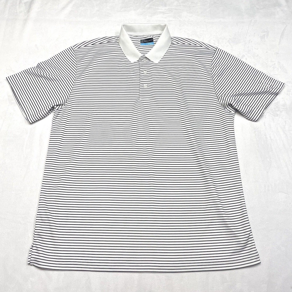 PGA Tour Polo Shirt Adult Extra Large Black White Lightweight PGA Golf Mens
